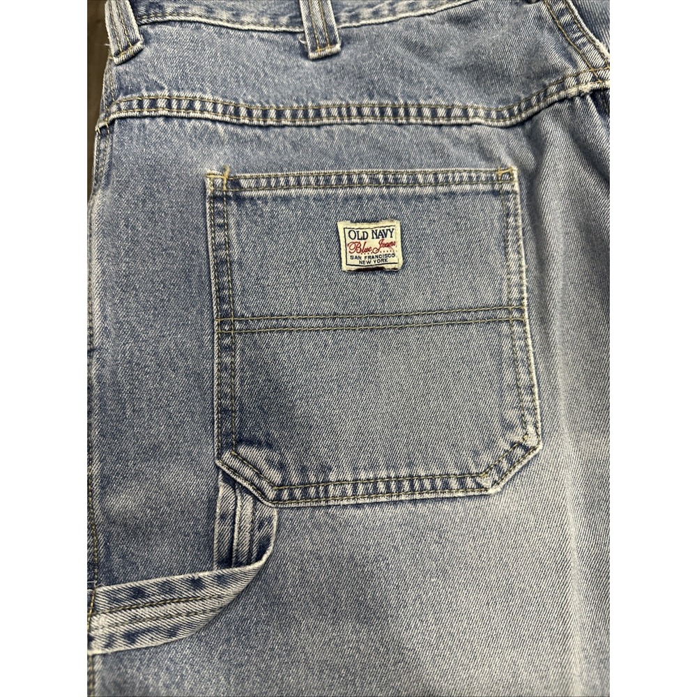 Vintage Old Navy Painters Carpenter Denim Shorts Mens 38 11" Skater‎ Y2K - Picture 7 of 15